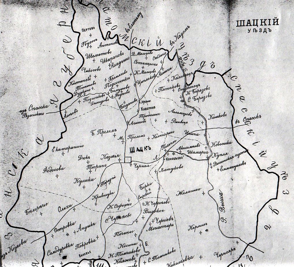 Старая карта рязанской области